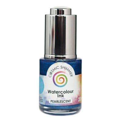 Cosmic Shimmer Pearlescent Watercolour Ink - Cerulean Blue