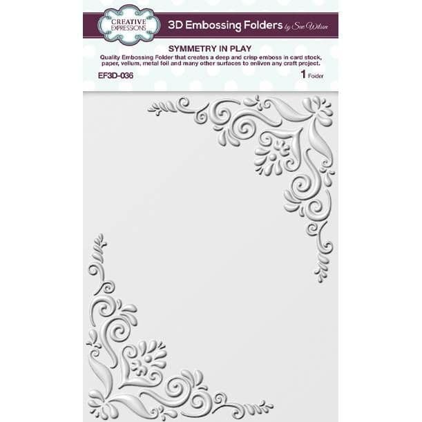 Creative Expressions 3D Embossing Folder 5 3/4 x 7 1/2 Symmetry In Play ...