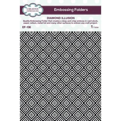Creative Expressions Embossing Folder 5 3/4 x 7 1/2 Diamond Illusion (EF-106)