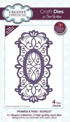 Creative Expressions Frames & Tags Collection Scarlet Die (CED4332)