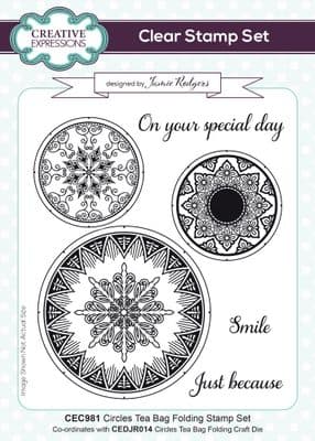 Creative Expressions Jamie Rodgers Circles Tea Bag Folding Clear Stamp Set (CEC981)