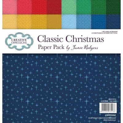 Creative Expressions Jamie Rodgers Classic Christmas 8 in x 8 in Paper Pack