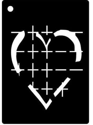 Creative Expressions Mini Stencil Etched Hearts