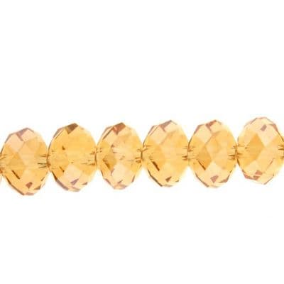 Crystal Rondells 8x10mm Dark Yellow Peach (13)