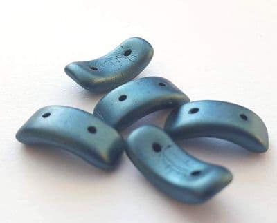 Czech Bow Beads Pastel Petrol (5)