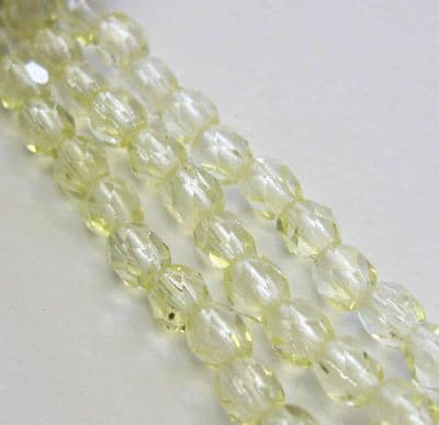 Czech Fire Polished Beads - 4mm - Jonquil (50)
