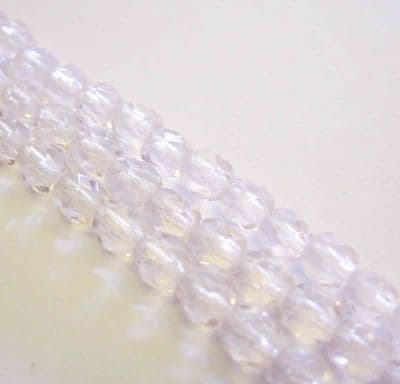 Czech Fire Polished Beads - 4mm - Rosaline  (50)