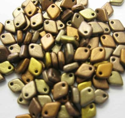 Czech Jet Metallic Mix Dragonscale Beads