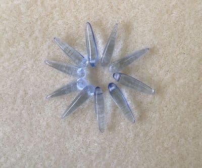 Czech Thorn Beads Light Sapphire (10)