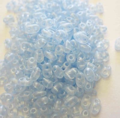 Czech Twin Seed Beads Pale Aqua (10g)