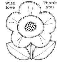 Daisy Patch Clear Woodware Stamp (FRS005)