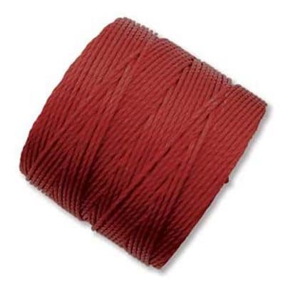 Dark Red S-Lon 0.5mm Bead Cord (77 yards)