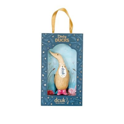 DCUK Dinky Ducks Natural Welly Spotted Boxed - Pink