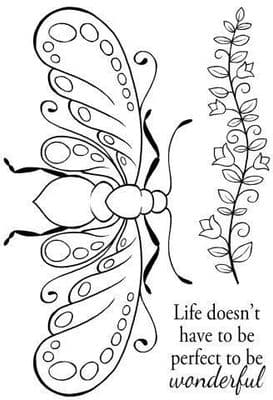 Decorative Bee Clear Woodware Stamp (JGS576)