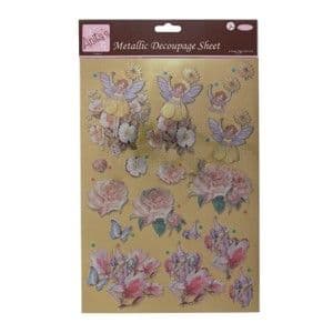 Die Cut Decoupage - Garden Fairies (metallic)