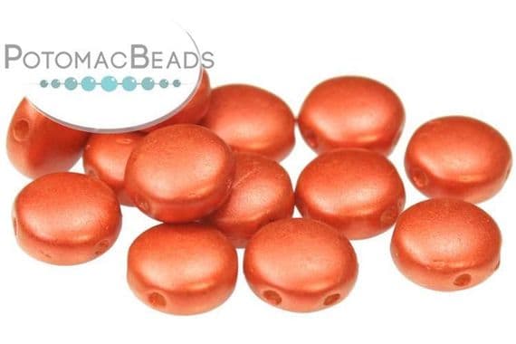 Discduo from Potomac beads are round disc shaped bead with 2 holes.  They are 6mm in size with 2 holes and each pack contains approximately 30 beads.  Visit the Potomac beads Youtube channel for many tuturials featuring these beads
