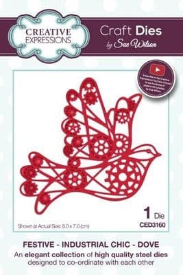 Dove Festive Industrial Chic Die (CED3160)