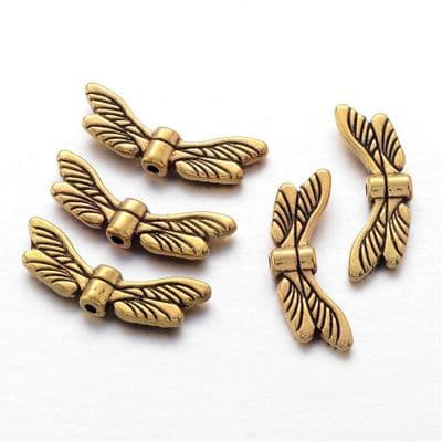 Dragonfly Golden Wing Charm (10)