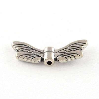 Dragonfly Wing Silver Charms (10)