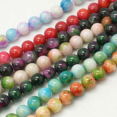 Dyed Jade Beads - 8mm - 25 beads