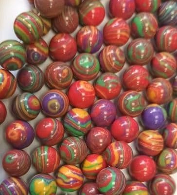 Dyed Multicolour Gemstone 8mm Round Beads (25)