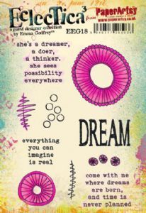 E³ Emma Godfrey 18 (A5 stamp set, trimmed, EZ mounted) (EEG18) PaperArtsy Stamp