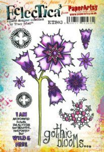 E³ Tracy Scott 03 (A5 stamp set, trimmed, EZ mounted) Gothic Flower PaperArtsy Stamp (ETS03)