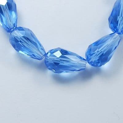 Electroplate Glass Drops - Blue (14)