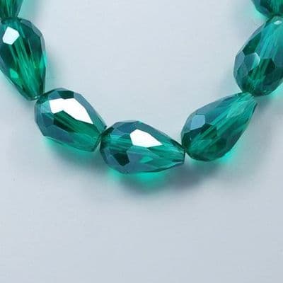 Electroplate Glass Drops - Teal (14)