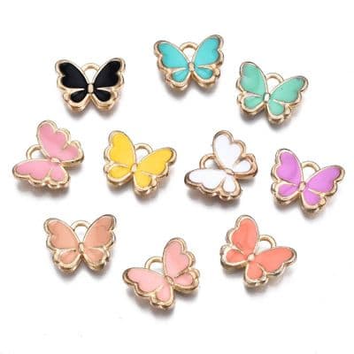 Enamel Butterfly Charms - Mixed Colours (2)