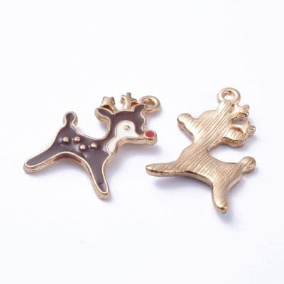 Enamelled Deer Charms (2)