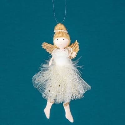 Fairy - Gold Wings - Golden skirt Hanging Decoration
