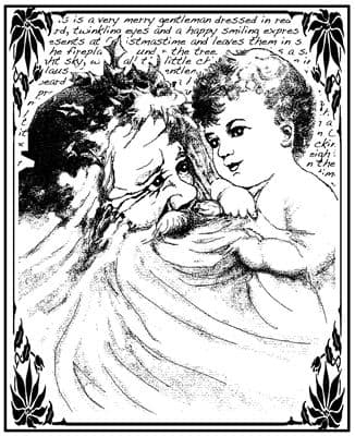 Father Christmas With Child Crafty Individuals Retired Stamp (CI-164)