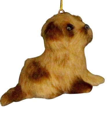 Faux Fur Puppies Decoration - Dark Brown