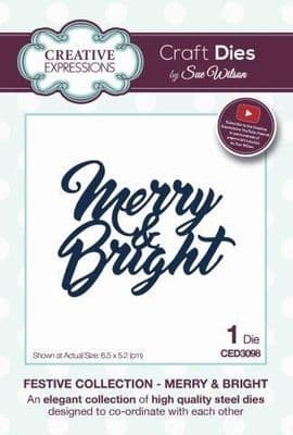 Festive Collection Merry & Bright Die (CED3098)