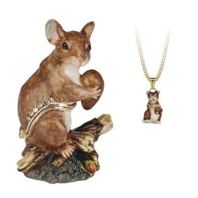 Field Mouse Trinket Box and Necklace