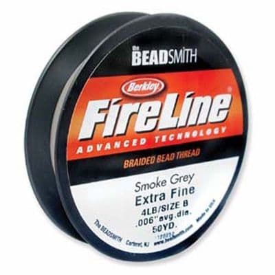 Fireline Thread 4lb smoke grey clear 50yd