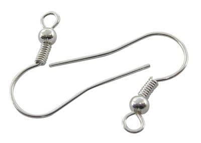 Fishhook Earrings Silver Plated (10 pairs)