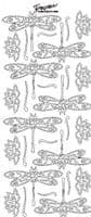 Francois Dragonflies - Silver Peel-Off Sticker