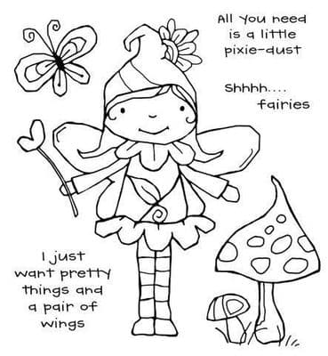 Garden Fairy Clear Woodware Stamp  (FRS351)