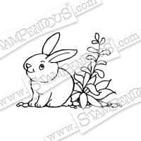 Garden Hare Stampendous Cling Stamp (CRH323) (easter bunny)