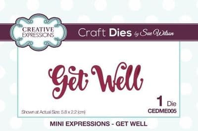 Get Well Mini Creative Expressions Die (CEDME005)