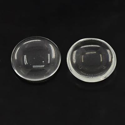 Glass cabachons 20mm x 0.5mm thick.  (10)