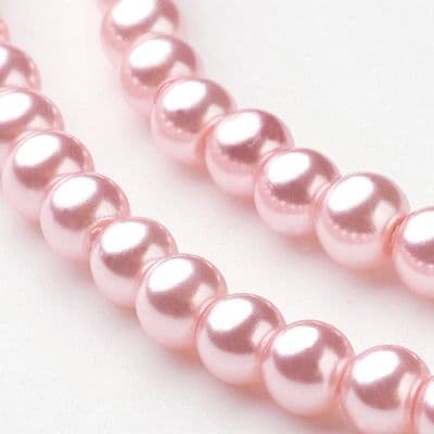 Glass Pearl Beads Lavender Blush 4mm