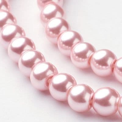 Glass Pearl Beads Lavender Blush 6mm