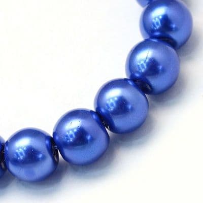 Glass Pearl Beads Royal Blue 4mm
