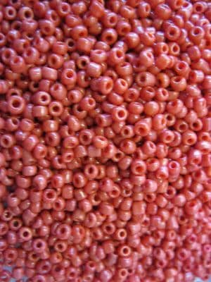 Glass Seed Beads - 11/0 (2mm) - Red Opaque glass (50g)