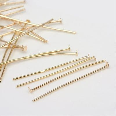 Gold Short headpins 38x0.7mm (100)