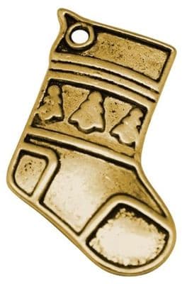 Golden Xmas Stocking Charm (1)
