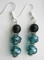 Green Hexagon Bead Necklace & Earring Kit